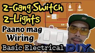 DIY PANO MAG WIRING 2LIGHTS 2GANG SWITCH Basic Electrical3 [upl. by Leggat]