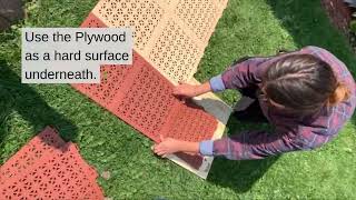 How to Install StayLock Tiles Over Grass For A Temporary Walkway [upl. by Ecienahs493]