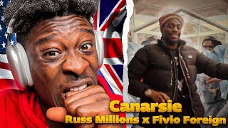 Russ Millions x Fivio Foreign  Canarsie Official Video 🇬🇧🇺🇸🔥REACTION [upl. by Euqinahc577]