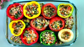 Vegan Stuffed Vegetables  Healthy And Delicious Greek Recipe quotGemistaquot [upl. by Niknar]