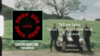 Baby one more time  The Marías English lyrics [upl. by Ttenrag]