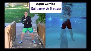 Aqua Zumba quotBalance amp Bracequot Split Screen [upl. by Tremayne368]