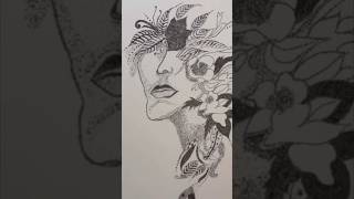 STIPPLING ART diy youtubeshorts craft viral [upl. by Oigroeg]