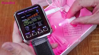 Diabetes Hypertension Cholesterol Treatment Diode LLLT Watch Laser Therapy Machine [upl. by Lumpkin24]