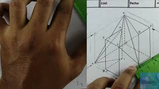 Vistas ortogonales a partir de la vista isometrica en geometríadescriptiva [upl. by Niamart]