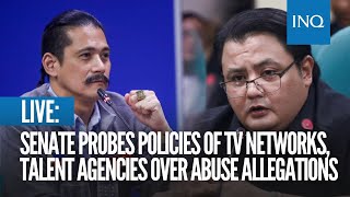 LIVE Senate probes policies of TV networks and talent agencies over abuse allegations  Aug 12 [upl. by Burd]