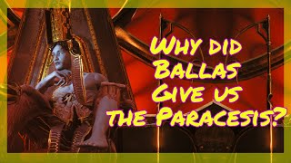 Why Did Ballas Give Us the Paracesis  Warframe Lore Explained [upl. by Aihsak906]