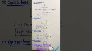 BSc 5th semester Chemistry unit 1 Cycloalkane Beayer strain theory 📖🖊️trending short video study [upl. by Ramgad548]