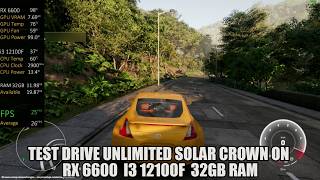 Test Drive Unlimited Solar Crown Demo on RX 6600 I3 12100F [upl. by Oicnoel]