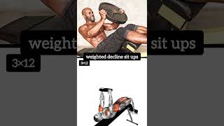 weighted decline sit ups  Body building workout youtubeshorts [upl. by Croix]