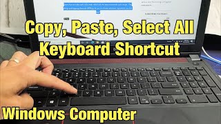 How to Copy Paste Select All using Keyboard Shortcut on Windows Computer [upl. by Delphinia]