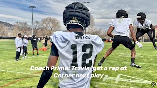 Travis Hunter’s FIRST TIME PLAYING CORNER BACK for COLORADO [upl. by Timmie255]