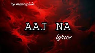 ritviz  aaj na lyrics 🎧 icy muzicophile 2024 [upl. by Lait]