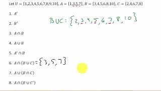 Sets Union Intersection Complement [upl. by Nosloc]