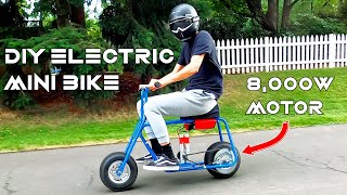 How to Build a DIY Electric Mini Bike  7000W INSANE EBIKE [upl. by Apthorp]