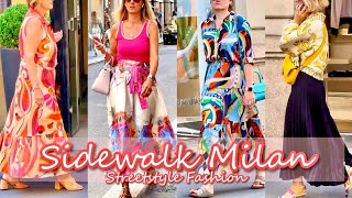 Colorful Fashion Trend Autumn 2023  Unique Fashionable Street Style Outfit  Sidewalk Milan [upl. by Mathias]