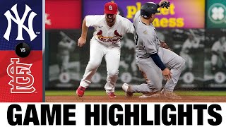 Yankees vs Cardinals Game Highlights 8522  MLB Highlights [upl. by Eliath]