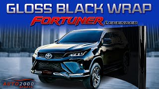 Toyota Fortuner Legender Black Colour Paint Protection Film PPF   TPU 75MM  PPF Car Protection [upl. by Wisnicki]