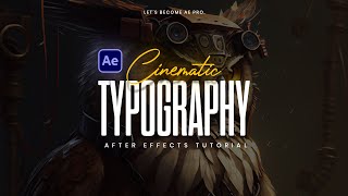 Create 03 PRO Typography Animation in After Effects  Full Tutorial [upl. by Aiel621]