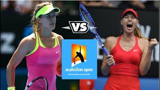 Sharapova vs Bouchard ● 2015 AO QF Highlights [upl. by Annoek469]