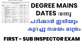 DEGREE MAINS DATE വന്നു പഠിക്കാൻ ഇനിയും കുറച്ചു സമയം മാത്രം KERALA PSC LSGI MAINS DATESI MAINS 2024 [upl. by Livvyy31]