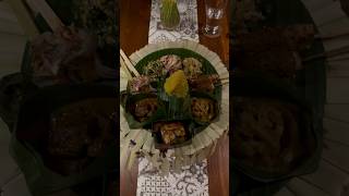 Balinese begibung sharing dishes eating food hkfoodies foodie foodlover bali indonesianfood [upl. by Agnese]