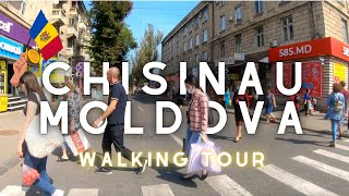 Chisinau Moldova Virtual Walking City Tour 4K 26 min [upl. by Hainahpez231]