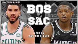 Boston Celtics vs Sacramento Kings Full Game Highlights  Apr 5  2024 NBA Season [upl. by Rovner958]