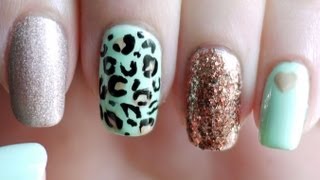 Mint Leopard Nails [upl. by Warford]