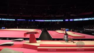 PENA ABREU Yamilet DOM  2015 Artistic Worlds  Qualifications Vault 1 [upl. by Eitsyrk709]