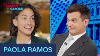 Paola Ramos  “Defectors” Latino Voters amp VP Debate Reactions  The Daily Show [upl. by Attener]