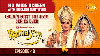 Ramayan EP 18  केवट का प्रेम और श्री राम का गंगा पार जाना  HQ WIDE SCREEN  English Subtitles [upl. by Yettie]