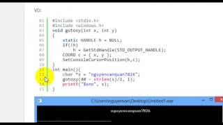 Console C Game Bước đầu Tọa độ gotoxy [upl. by Souza]