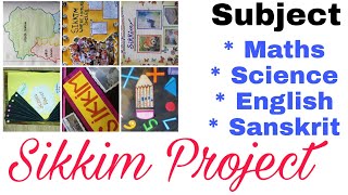 Art Integration Project On Sikkim  Sikkim Project All Subject  Maths  Science  English Project [upl. by Kered]