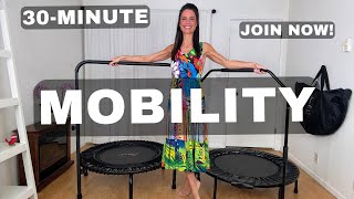 30min Rebounder Mobility Workout for Beginners amp Advanced Fitness w I Jump Instead [upl. by Tdnarb810]