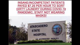 Insaneincompetent patients paid 725 hr to sort dirty laundry during COVID19 pandemic [upl. by Coppola78]