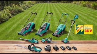 Rotak 43 LI Cordless Ergoflex Lawnmower [upl. by Atteuqihc]