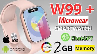 Smartwatch Microwear W99 Plus Tela Amoled Estilo Apple Watch S9 45mm  Ilha Dinâmica 2GB de memória [upl. by Matrona129]