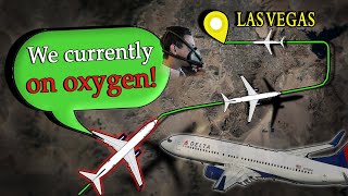 CABIN DEPRESSURIZATION  Delta B739 Emergency Landing at Vegas [upl. by Lathrope]