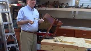 FOSTER WORKBENCH  using Emmert pattern makers vise to hold odd shaped furniture [upl. by Aid]