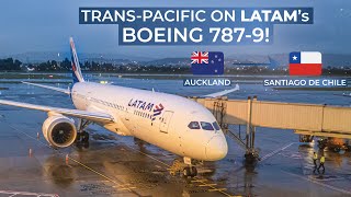 TRIPREPORT  LATAM Chile ECONOMY  Boeing 7879  Auckland  Santiago De Chile [upl. by Ativel783]