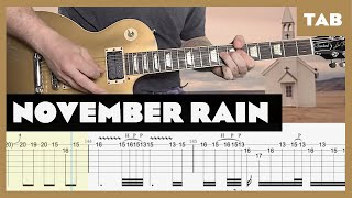 Guns N Roses  November Rain  Guitar Tab  Lesson  Cover  Tutorial [upl. by Hoy355]