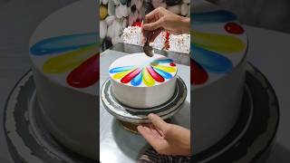 Multi Colour Cake  Multi Colour Combination Cake Design shorts youtubeshorts [upl. by Gnouc]