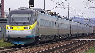 Egy Cseh Pendolino motorvonat hagyja el Kassát SuperCity vonatként [upl. by Pontone246]