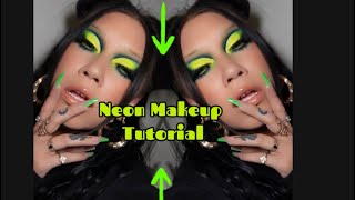 A neon makeup tutorial [upl. by Lleirbag489]