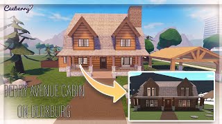 Building The Berry Avenue Cabin On Bloxburg  Speed Build  104k [upl. by Retluoc]