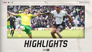 MATCH HIGHLIGHTS  Derby County 2  3 Norwich City [upl. by Saixela]