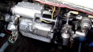 Rootes Lister Blackstone 3 cylinder 2 stroke TS3 engine in action [upl. by Nie]