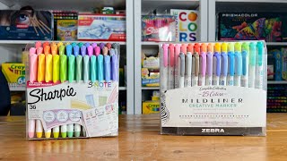 Mildliner VS SNote Highlighter Markers [upl. by Aitam]