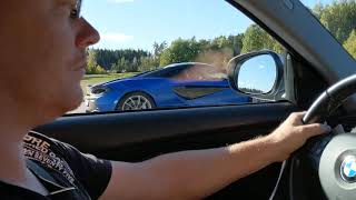 BMW E82 S55 single turbo DCT vs McLaren 570s [upl. by Ahsoik212]